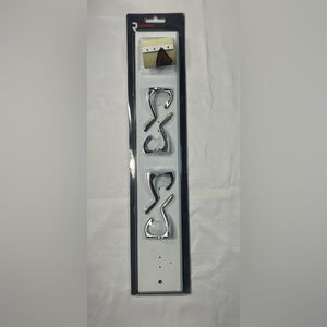 Richelieu White and Chrome Utility Hook Rack